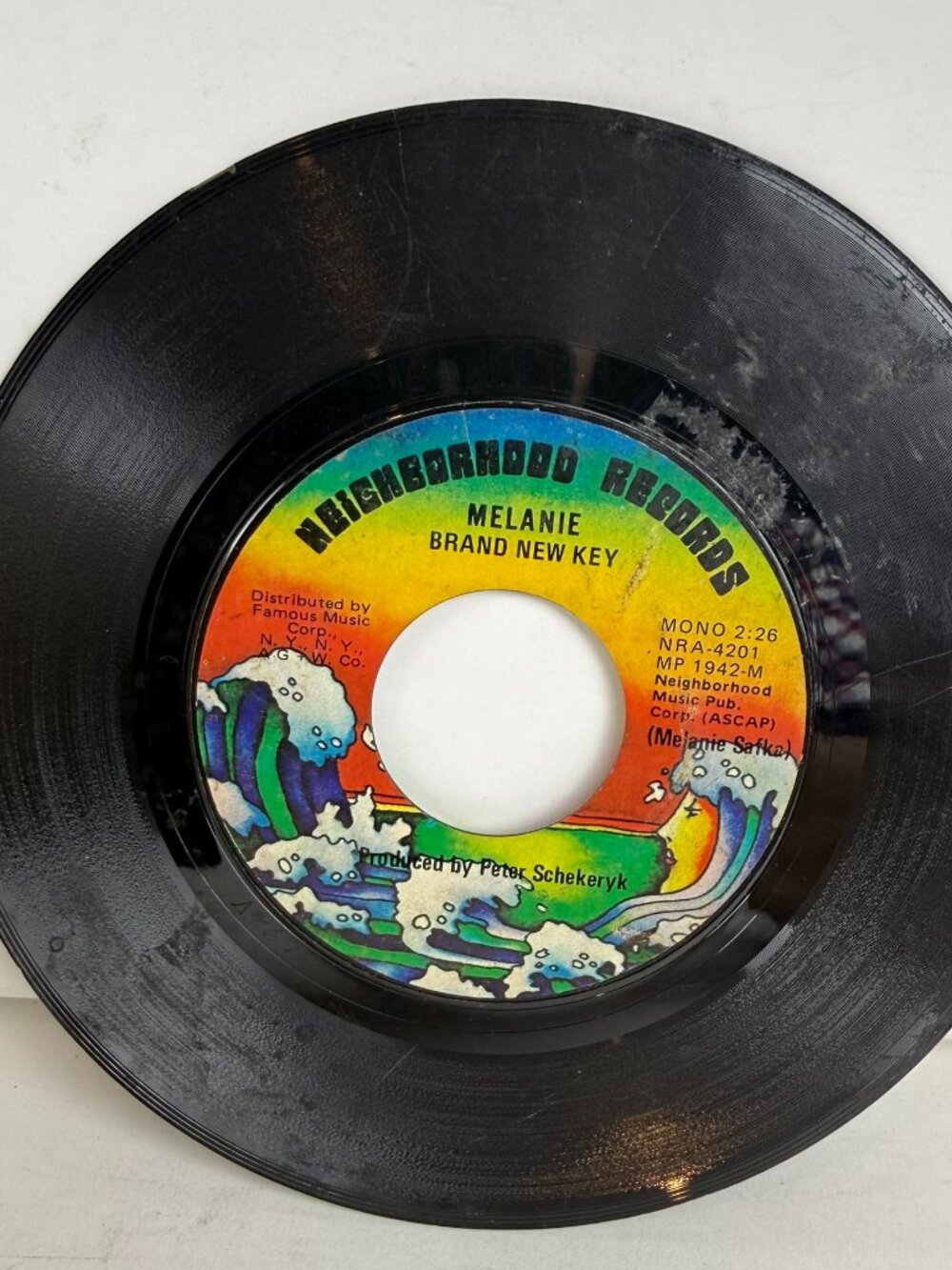 Melanie - Brand New Key 7" Vinyl 45 RPM Single Neighborhood Records 1971